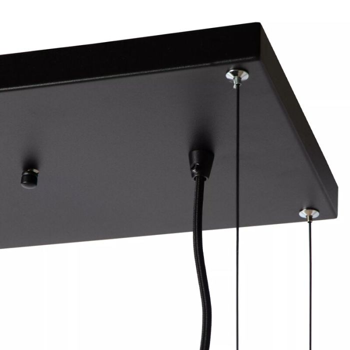 Zwarte landelijke hanglamp, Miravelle, metaal