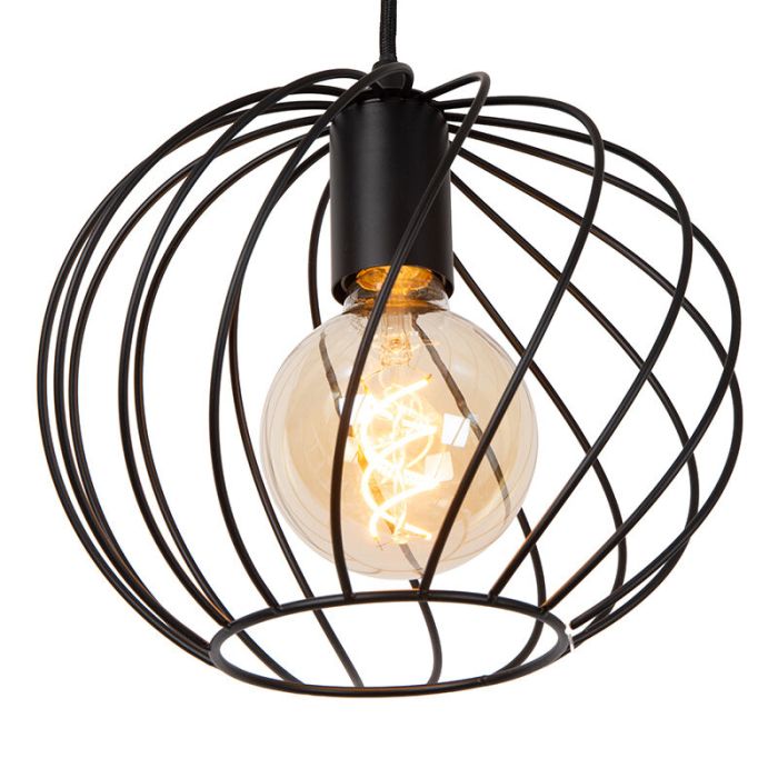 Zwarte hanglamp klassiek, Danza