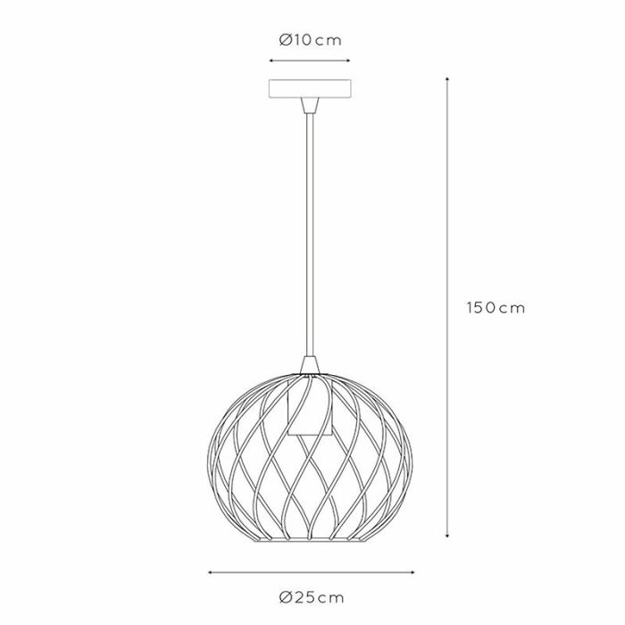 Zwarte hanglamp klassiek, Danza