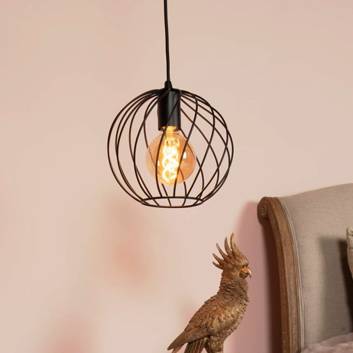 Zwarte hanglamp klassiek, Danza