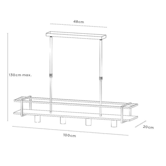 Witte hanglamp modern, Milonga