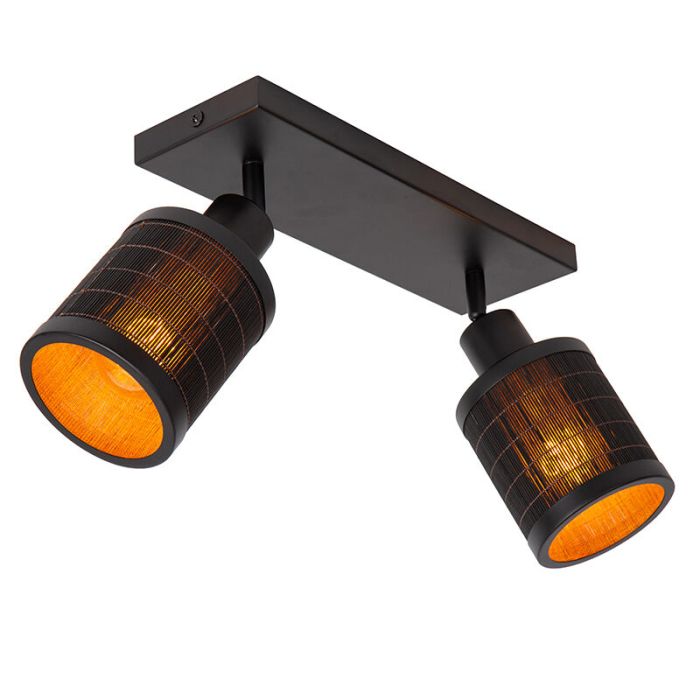 Bamboe plafondlamp zwart, Tagalog