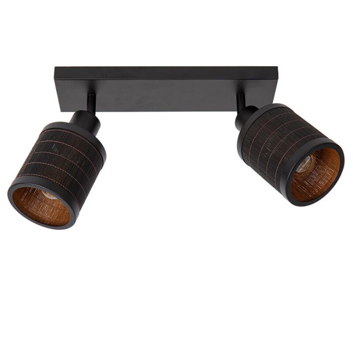 Bamboe plafondlamp zwart, Tagalog