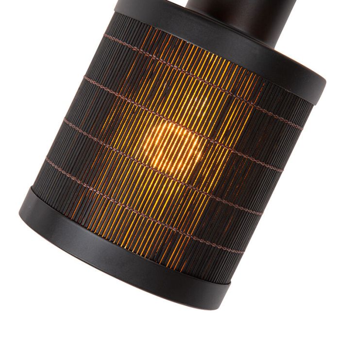 Bamboe plafondlamp zwart, Tagalog
