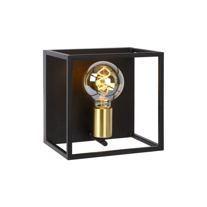 Zwarte wandlamp Ruben, metaal