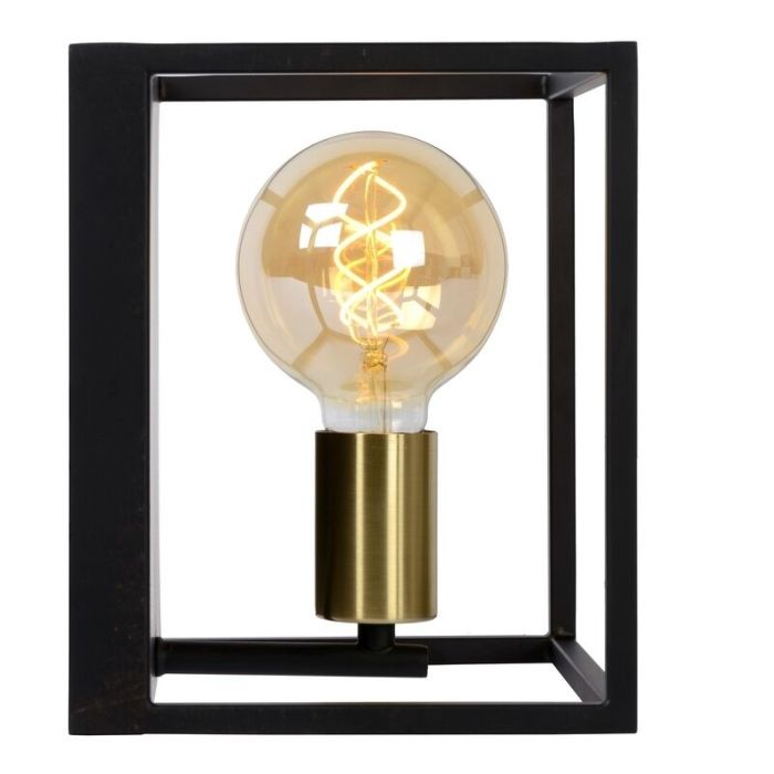 Zwarte wandlamp Ruben, metaal