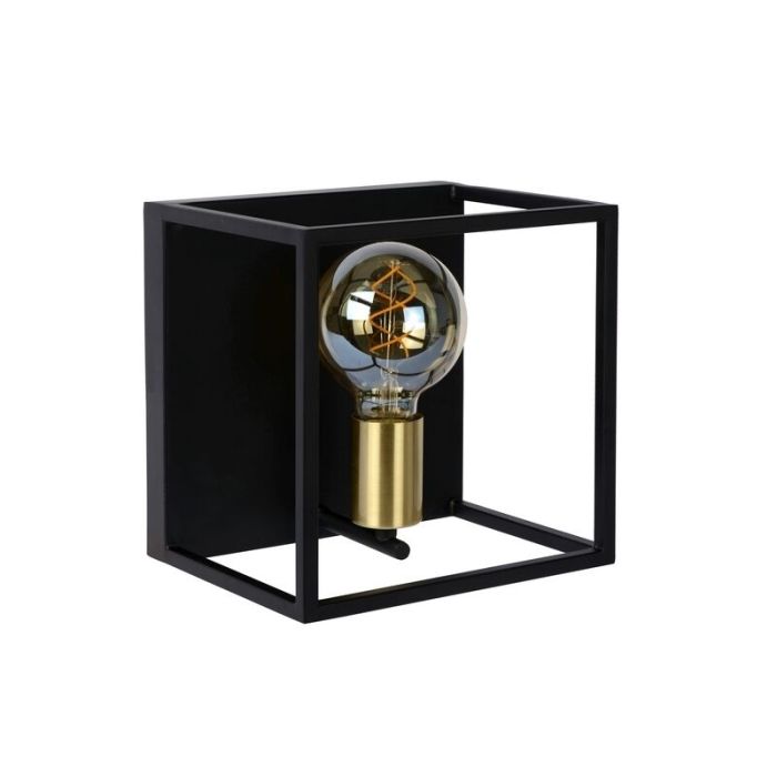 Zwarte wandlamp Ruben, metaal
