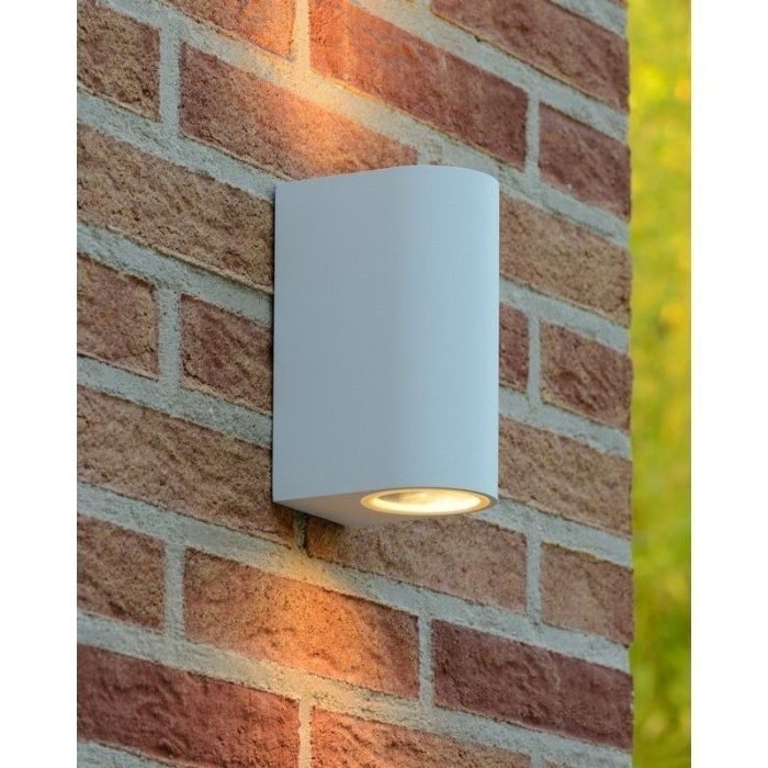Witte up down wandlamp modern, Zora, IP44