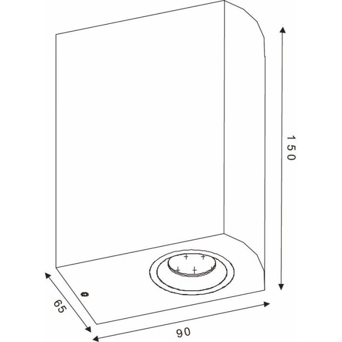 Witte up down wandlamp modern, Zora, IP44