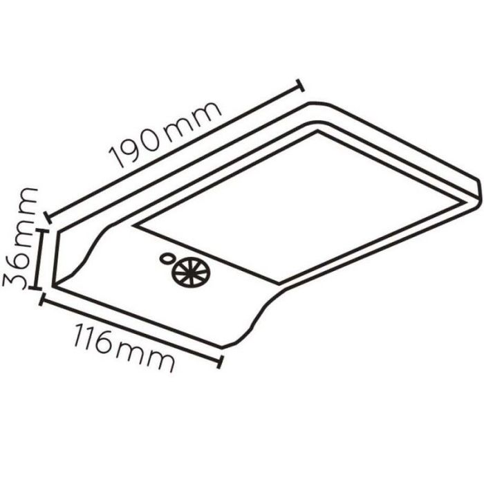 Zwarte buiten wandlamp met bewegingssensor modern, Basic, 3W, 2700K LED, IP44