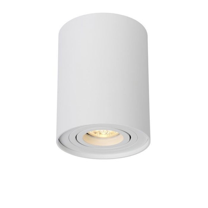 Witte plafondspot Tube, Cilinder