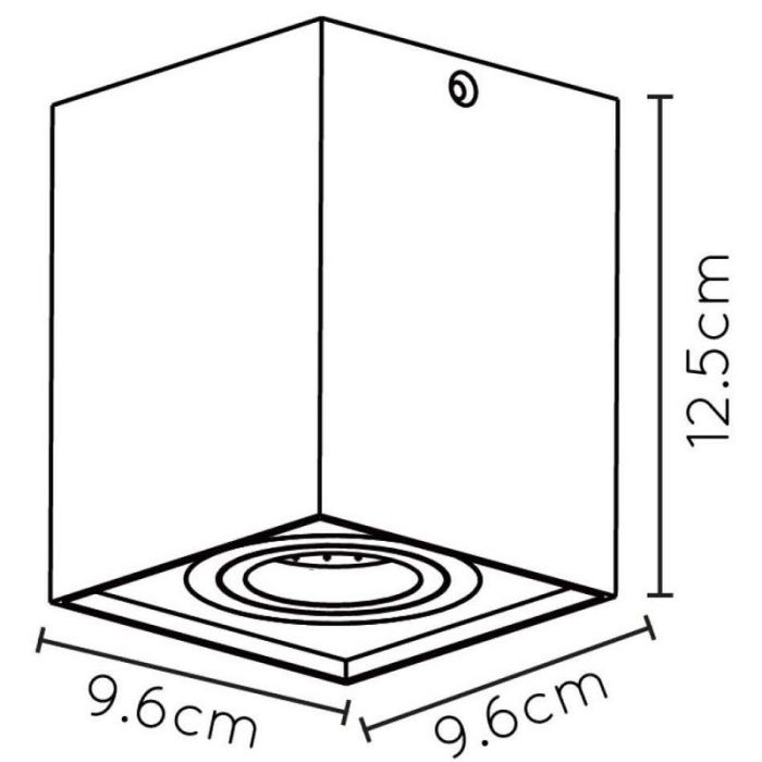 Moderne plafondlamp Tube, Zwart
