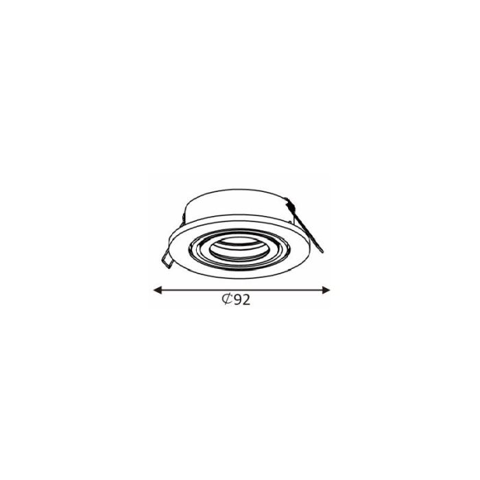 Chromen inbouwspot modern, Tube