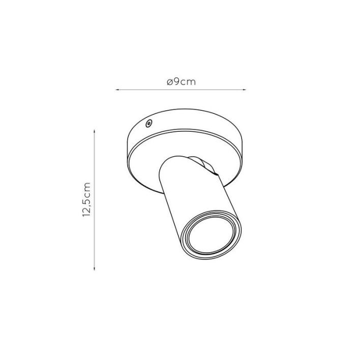 Plafondspot Xyrus, Modern, Aluminium, dim to warm