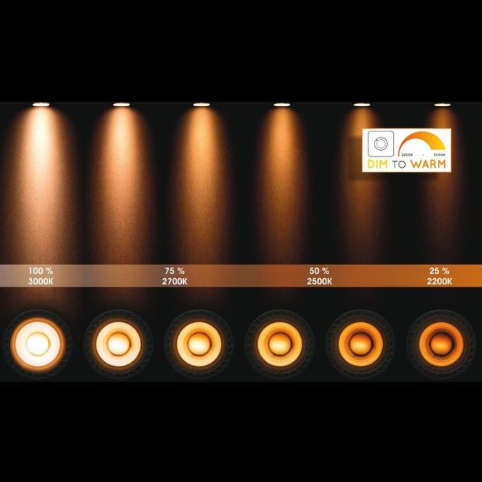 Plafondspot Xyrus, Modern, Aluminium, dim to warm