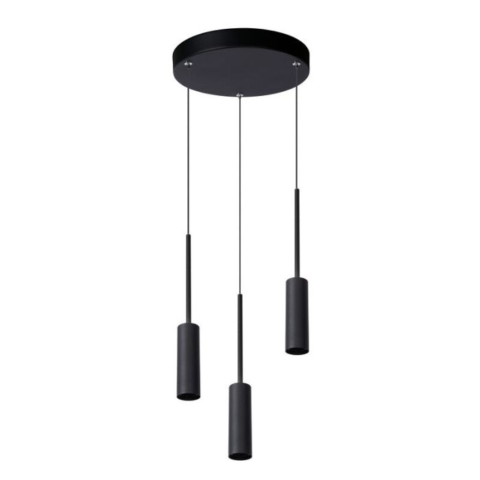 Zwarte hanglamp Tubule, aluminium
