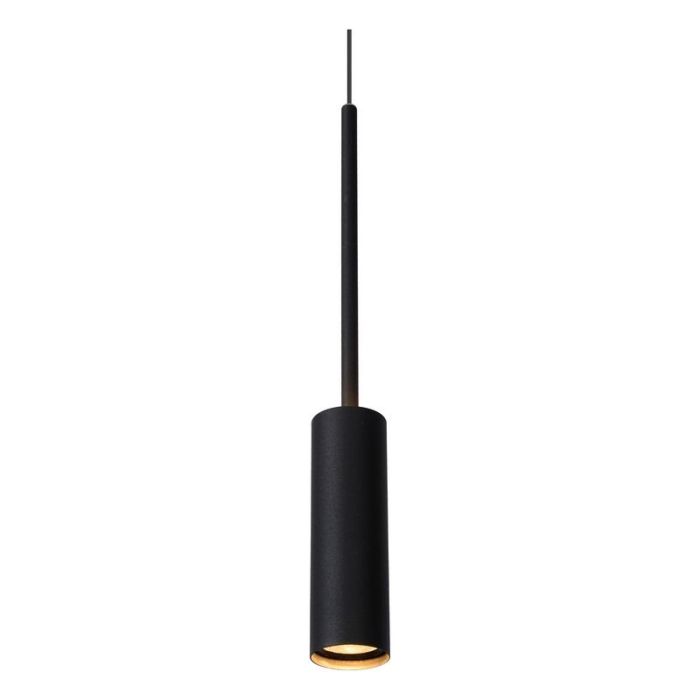 Zwarte hanglamp Tubule, aluminium