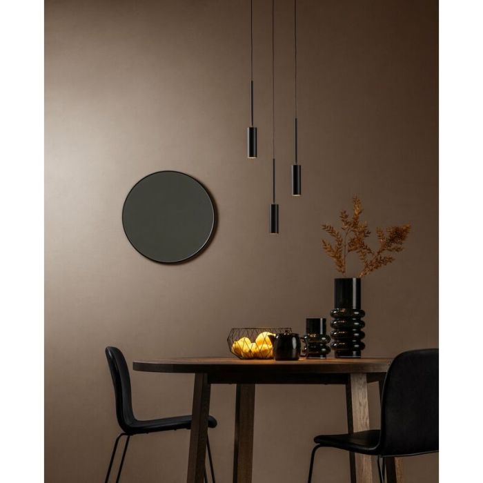 Zwarte hanglamp Tubule, aluminium