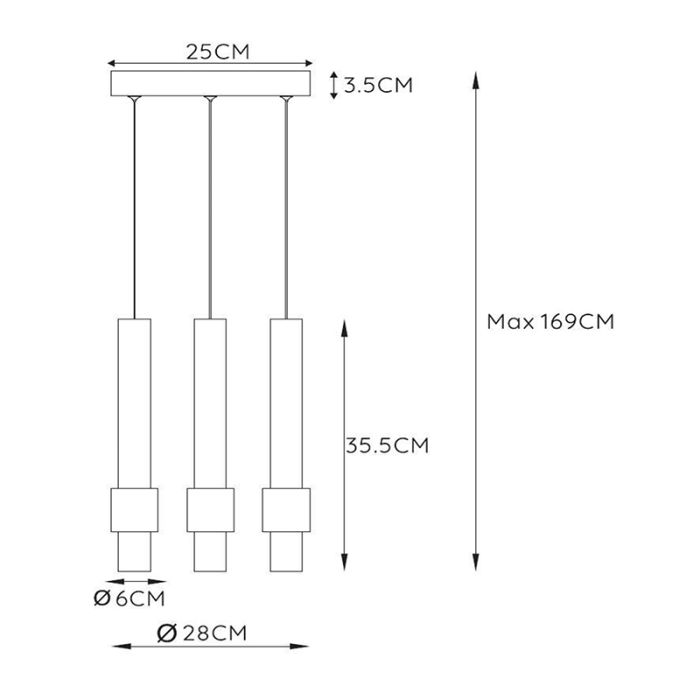 Bruine hanglamp modern, Margary, 4W, 2700K LED