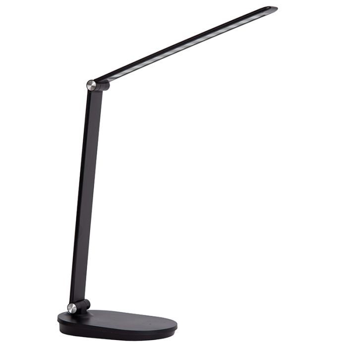 Zwarte bureaulamp modern, Aldwin, 8W, warm tot koud wit verstelbare LED, met touchdimmer