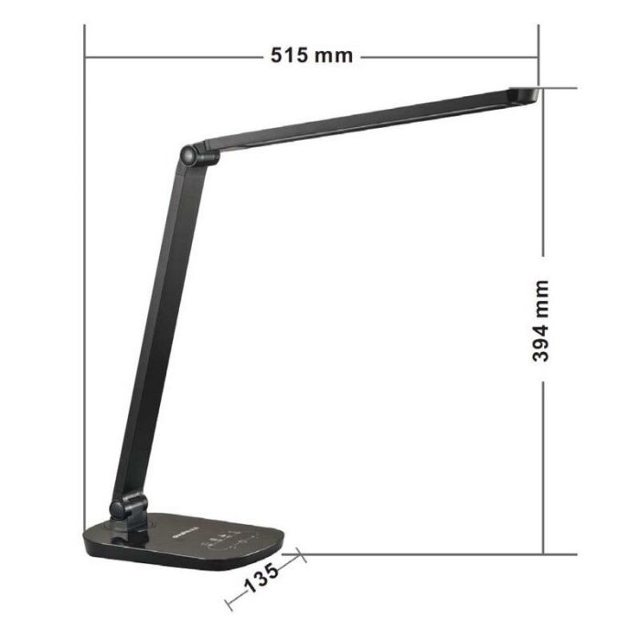 Zwarte bureaulamp modern, Vario, 8W, 2700K LED