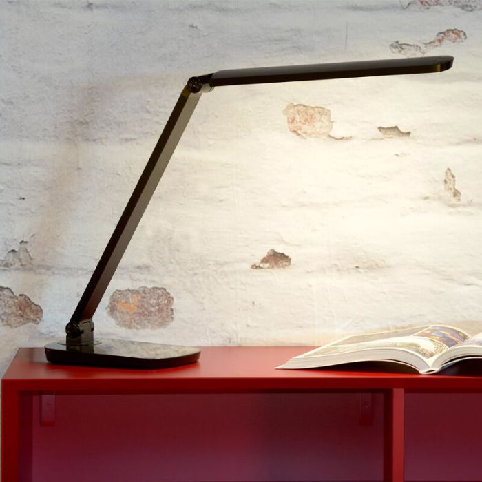 Zwarte bureaulamp modern, Vario, 8W, 2700K LED