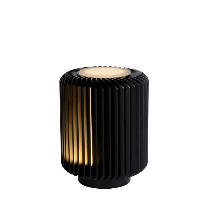 Zwarte tafellamp modern, Turbin, 5W, 3000K LED, met schakelaar
