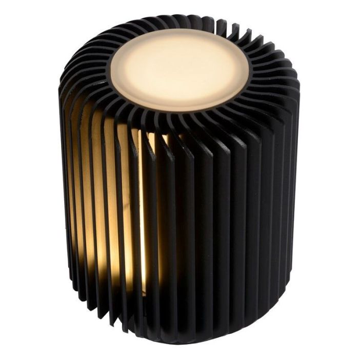 Zwarte tafellamp modern, Turbin, 5W, 3000K LED, met schakelaar