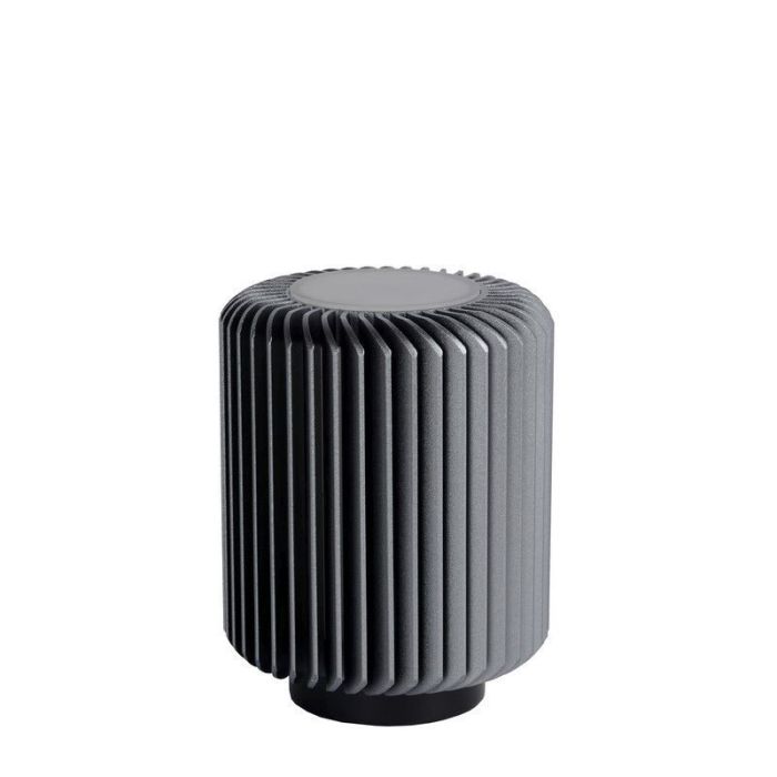 Grijze tafellamp modern, Turbin, 5W, 3000K LED, met schakelaar
