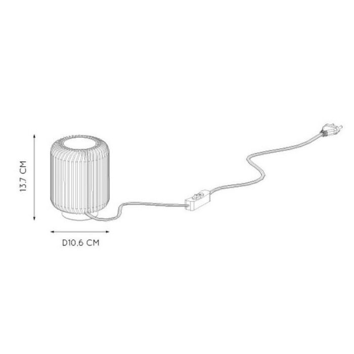 Grijze tafellamp modern, Turbin, 5W, 3000K LED, met schakelaar