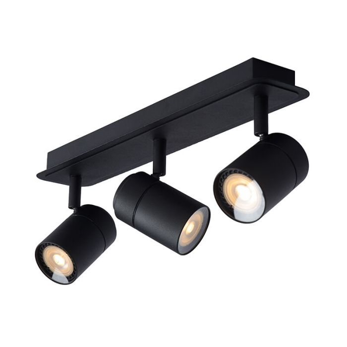 Zwarte moderne plafondlamp, Lennert, metaal, IP44