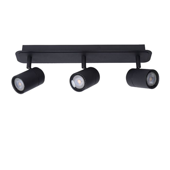 Zwarte moderne plafondlamp, Lennert, metaal, IP44