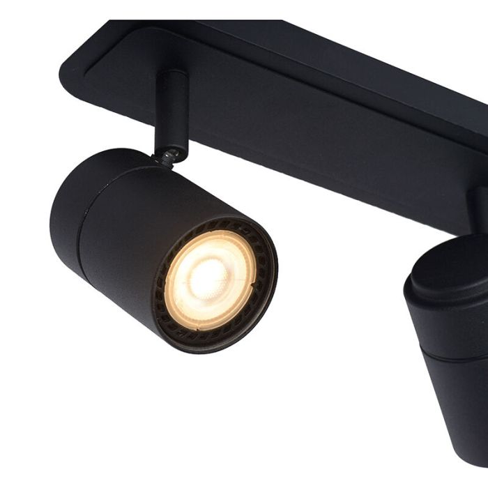 Zwarte moderne plafondlamp, Lennert, metaal, IP44
