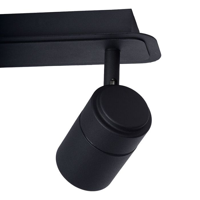 Zwarte moderne plafondlamp, Lennert, metaal, IP44
