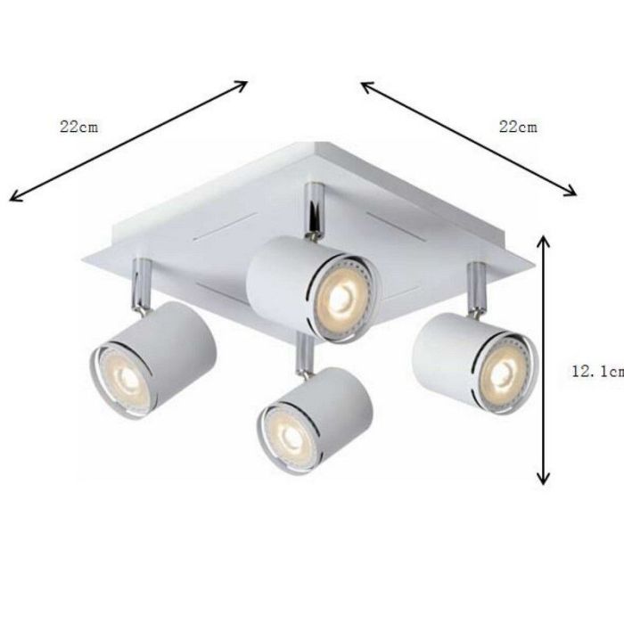 Grote Rilou plafondlamp 4L - modern