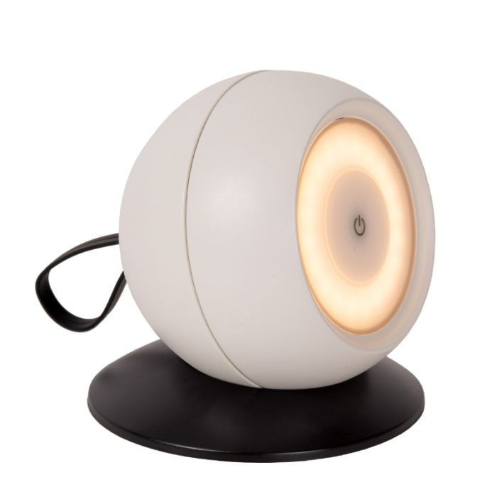 Witte oplaadbare wandlamp modern, Lunex, 2W, 3000K LED, IP54, met schakelaar