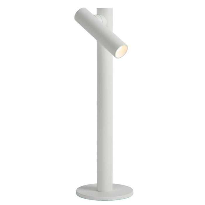 Witte oplaadbare tafellamp modern, Antrim, 2,2W, 2700K LED, IP54, met touchdimmer