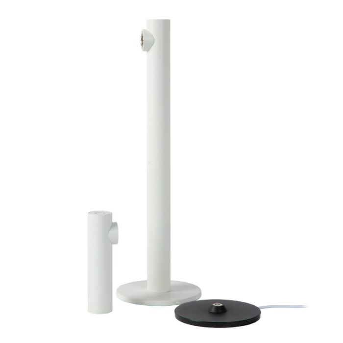 Witte oplaadbare tafellamp modern, Antrim, 2,2W, 2700K LED, IP54, met touchdimmer
