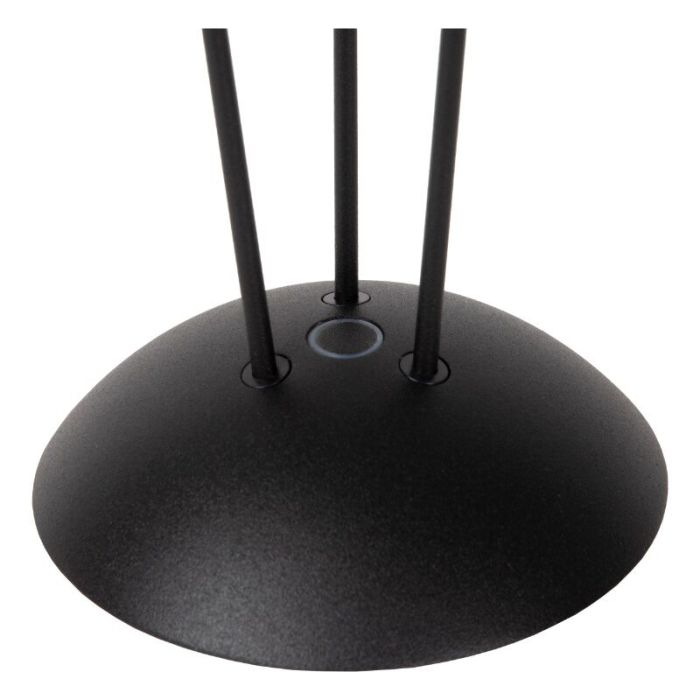 Zwarte oplaadbare buiten tafellamp modern, Renee, 2,2W, 2700K LED, IP54, met touchdimmer