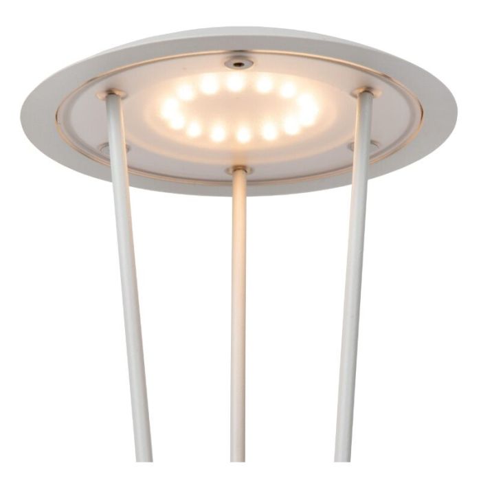 Witte oplaadbare buiten tafellamp modern, Renee, 2,2W, 2700K LED, IP54, met touchdimmer
