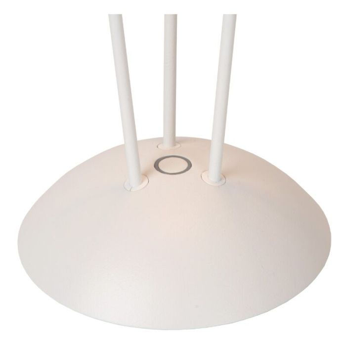 Witte oplaadbare buiten tafellamp modern, Renee, 2,2W, 2700K LED, IP54, met touchdimmer