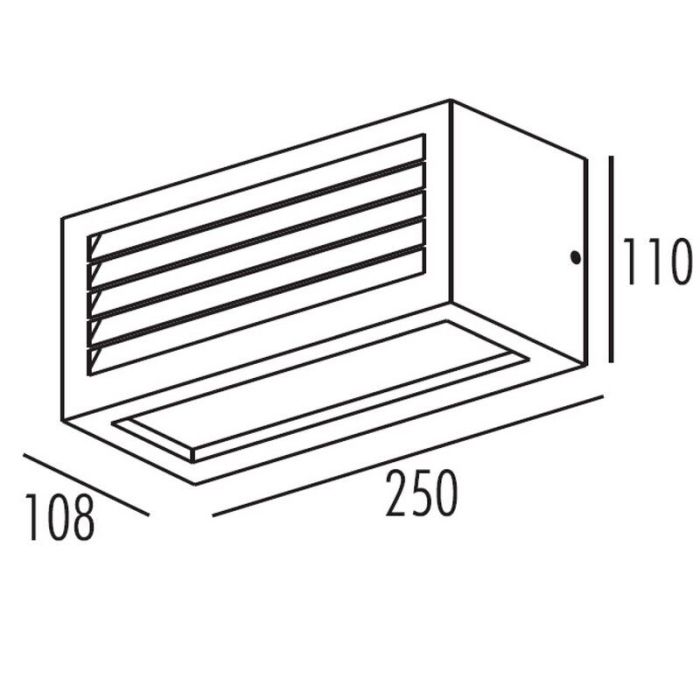 Dimo buiten wandlamp, roestbruin