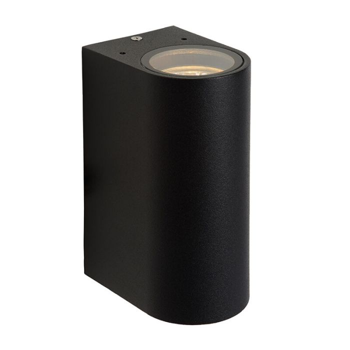 Zwarte moderne buitenlamp, Boogy, aluminium, IP44