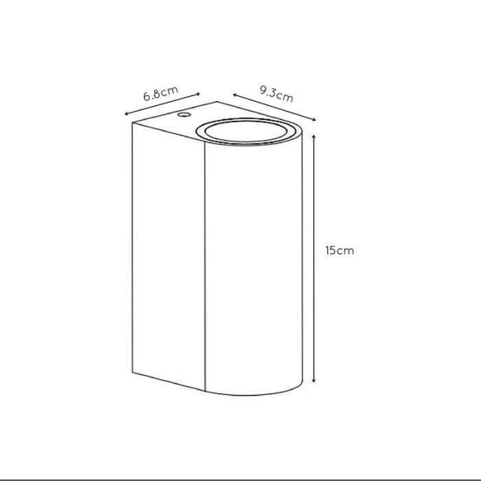 Zwarte moderne buitenlamp, Boogy, aluminium, IP44