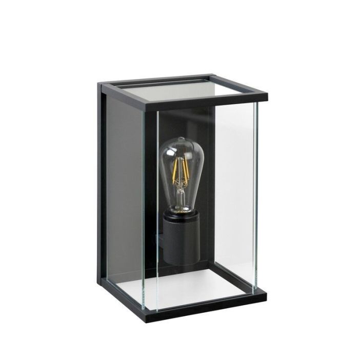 Glazen buiten wandlamp Claire, Antraciet