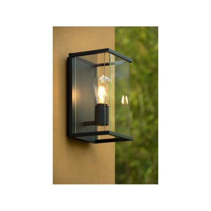 Glazen buiten wandlamp Claire, Antraciet