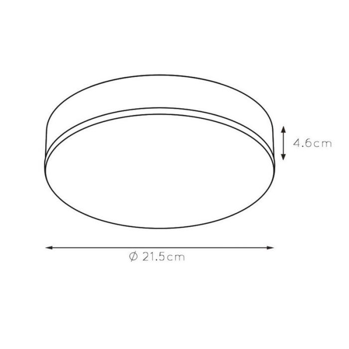 Zwarte plafonniere Ceres, Rond