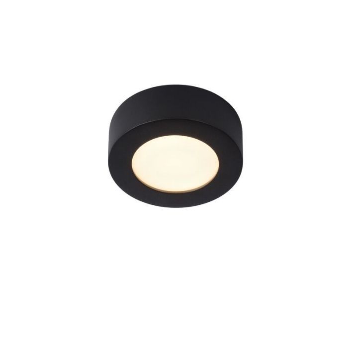 Zwarte plafonniere Brice, aluminium, 8w geintegreerd warm wit LED
