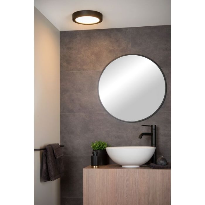 Zwarte plafonniere Brice, aluminium, 15w geintegreerd warm wit LED