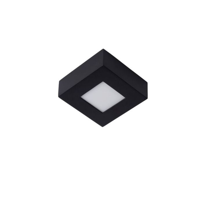 Zwarte plafonniere Brice, aluminium, 8w geintegreerd warm wit LED